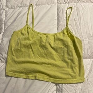 like green spaghetti strap tank top